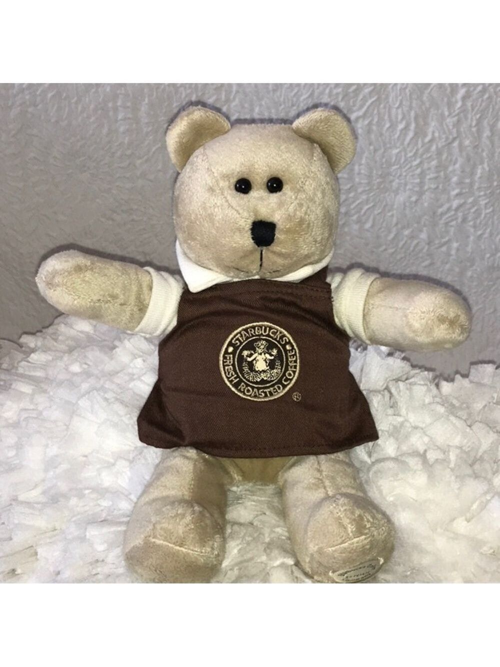 Starbucks Fresh Roasted Coffee Bearista Pike Place Market Apron Bear Plush